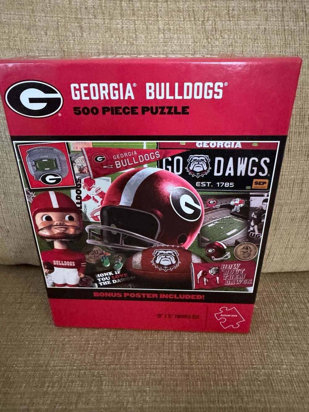 YouTheFan NCAA Georgia Bulldogs 500-Piece Retro Series Jigsaw Puzzle